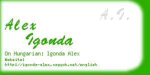 alex igonda business card